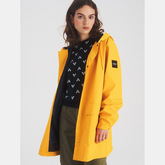 Aigle The Long, Lightweight And Waterproof Coats Women Yellow ZA-20653